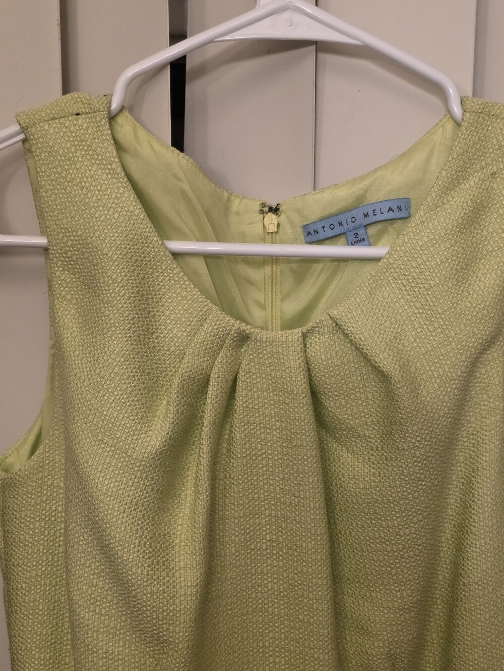 ANTONIO MELANI Green-Yellow Dress Size 2